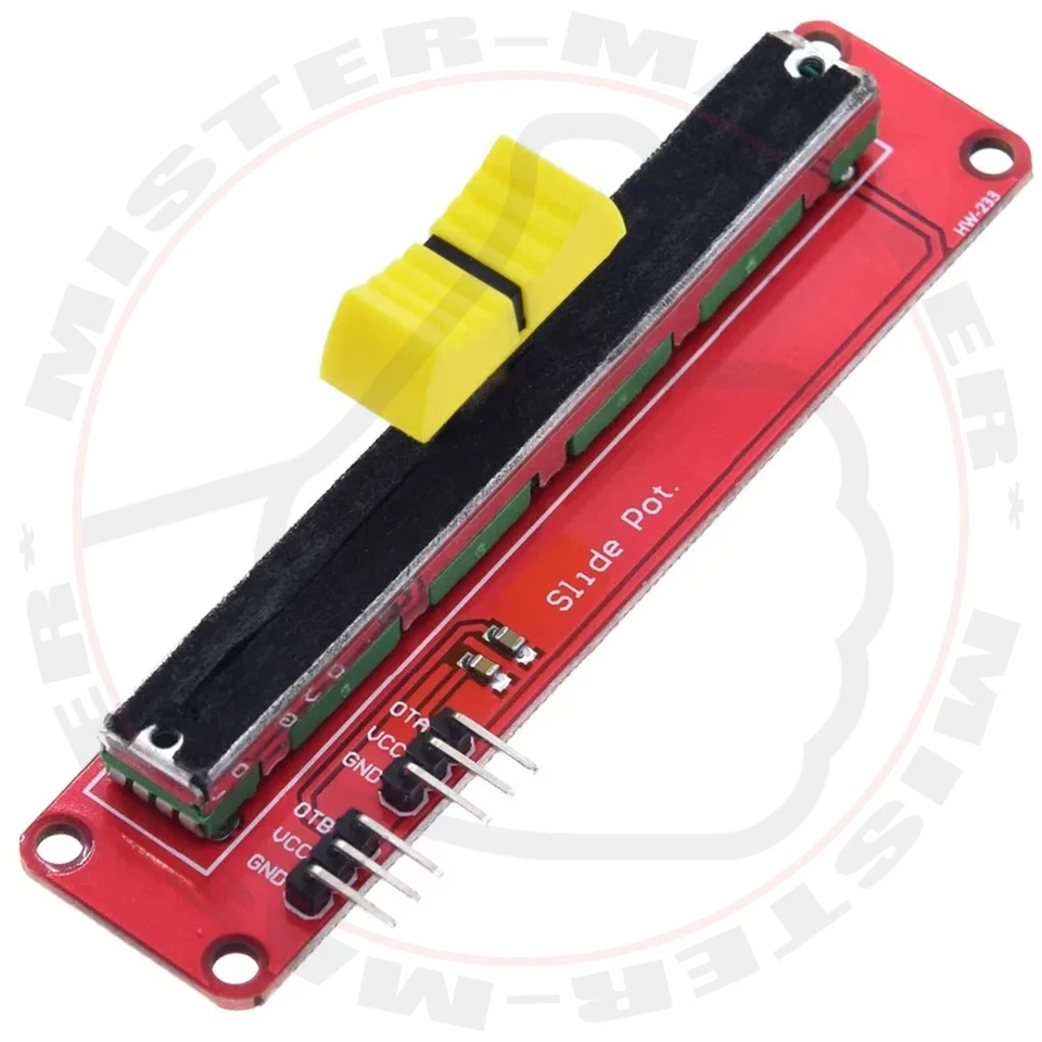 POTENZIOMETRO SCORREVOLE A SLITTA LINEARE SLIDER VARIABILE DOPPIO 10K 3,3V - 5V - Immagine 2 di 4