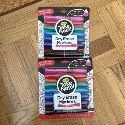 (Lot of 2) Crayola Take Note Dry Erase Markers Assorted Color Pack