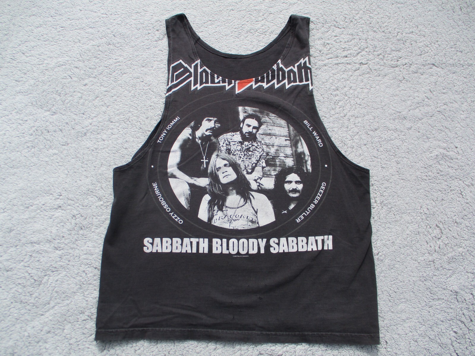 Black Sabbath Tank Top Mens Shirt Sleeveless Black 2007 BLOODY Ozzy Osbourne 60s