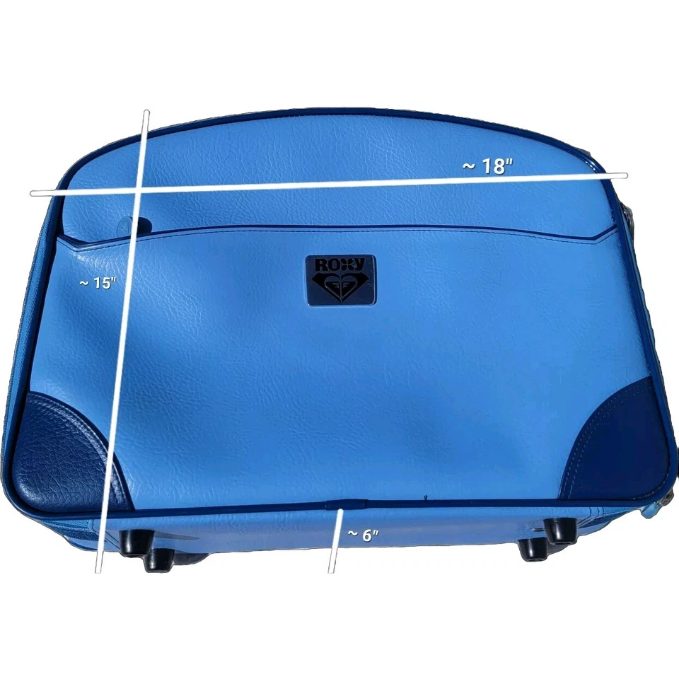 Maleta de equipaje de viaje de PVC rígida de PVC azul con camuflaje VNTG Y2K ROXY Quicksilver Foto 2 de 4