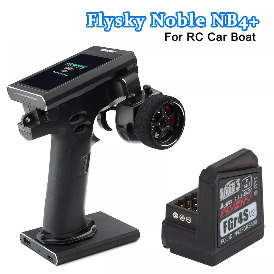 Flysky Noble NB4+ 2.4G 8CH transmissor de rádio controle remoto com receptor FGR4S - Imagem 2 de 4