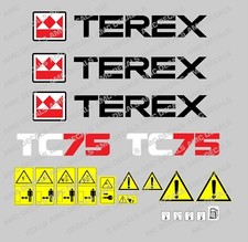 TEREX TC75 Bagger Aufkleber & Warnhinweise