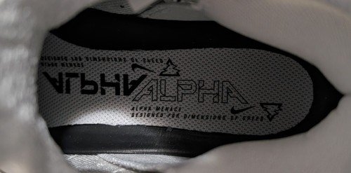 Nike Alpha Menace Elite 3 White Platinum Football Cleats Men's Sz-8.5 CT6648-109 - Picture 11 of 12