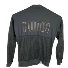 Puma Kids Mesh Track Jacket   Black   Youth M 8  10   Full Zip