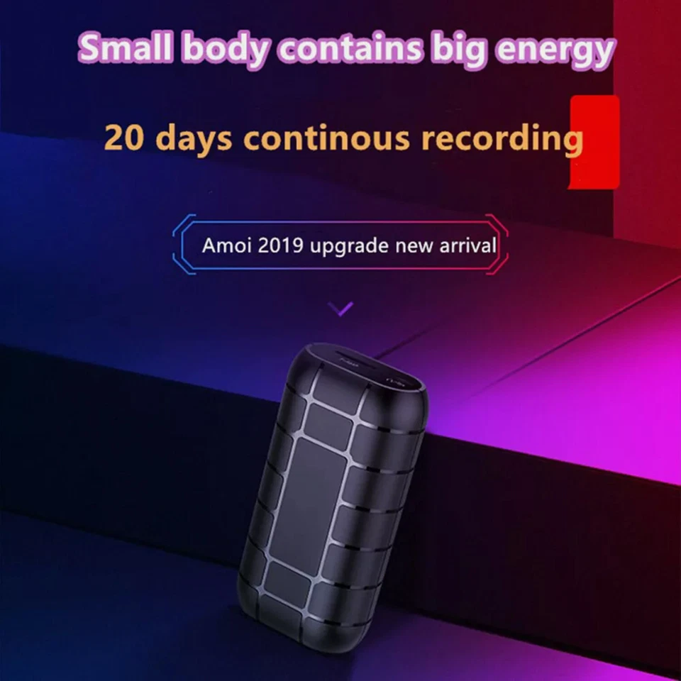 500 Hrs Mini Spy Voice Activated Recorder Digital Audio Magnetic 64GB MP3 Player - Image 2 of 4