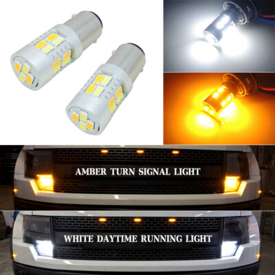 MEALAM 1157 2057 7528 LED Switchback Bulbs, 300% Brightness, Built-in Load Resistor, 360-degree Illumination 40 SMD Chips For Car, Truck Turn Signal Day Time Running Parking Light (Pack Of 2 - View #8