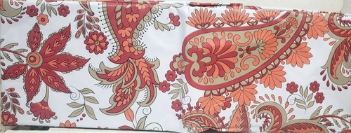 Superior Vinyl Flannel Back Tablecloth, 60" Round (4-6 ppl) FLOWERS & PAISLEY #3 - Picture 2 of 10
