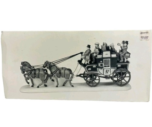 Estatuilla de Navidad Dept 56 Holiday Coach 5561-1 Heritage Village retirada con caja - Imagen 14 de 19