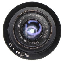 Bausch  Lomb Coated Tessar 1C 50mm f3.5 Barrel Lens  2642065