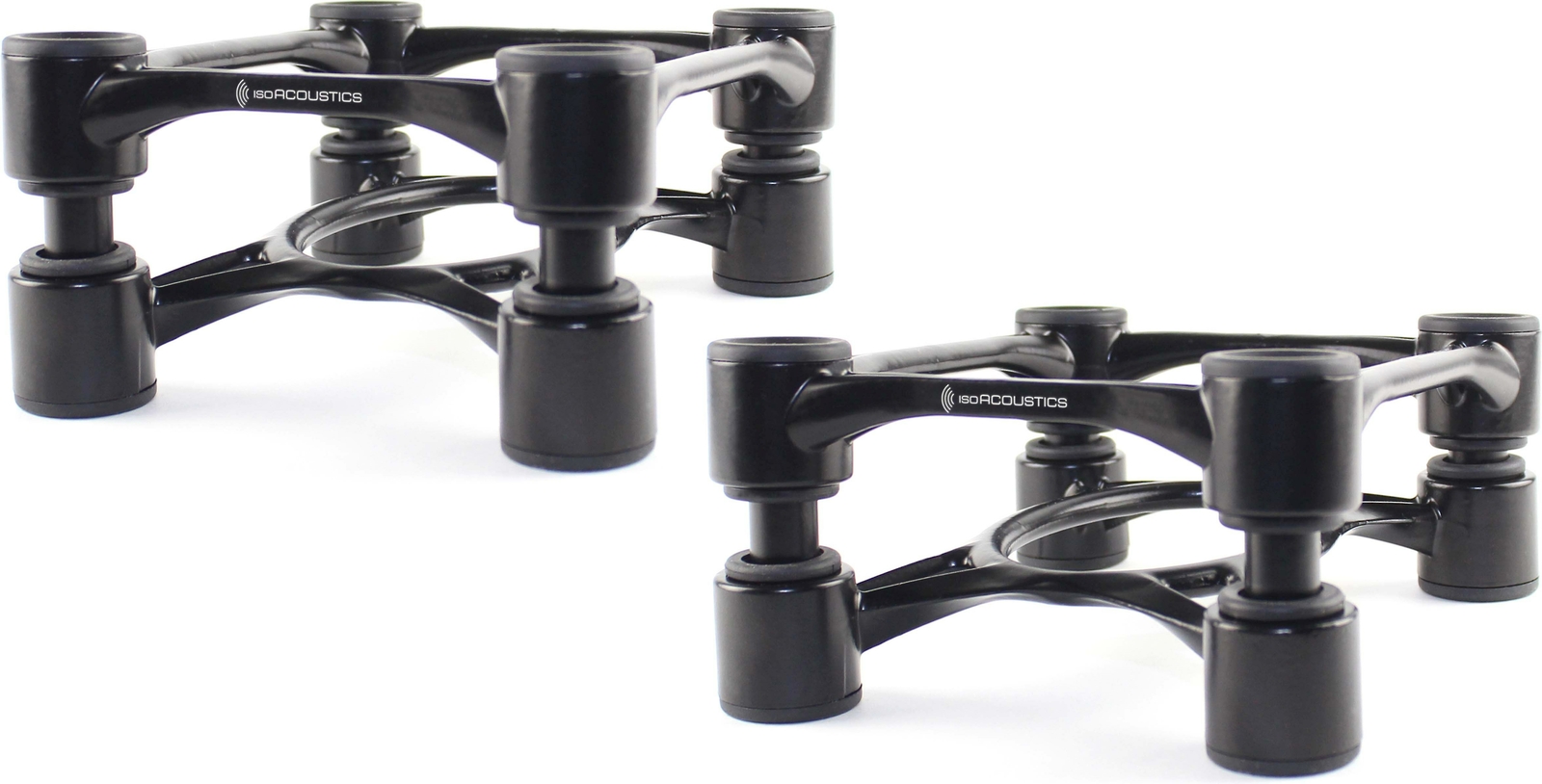 Подставки для акустических систем IsoAcoustics Черные, алюминиевые, Средняя пара 6.1x7.5
