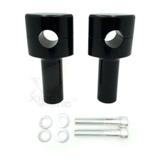 1" Handlebar Riser Clamp 4" tall Black For Harley Dyna Wide Glide Low Rider