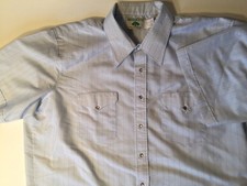 Mesquite Niver Western Wear Pearl Snap Shirt Size 19 Poss 3X Vintage Small Flaws