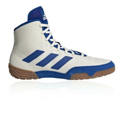 Adidas Tech Fall Wrestling Boots Adult Boxing Shoes White Blue Sparring Trainers | eBay