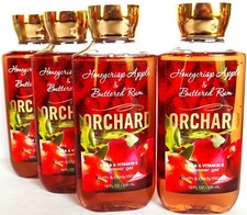 Bath Body Works HONEYCRISP APPLE BUTTERED RUM Shower Gel, 10 fl. oz., NEW x 4