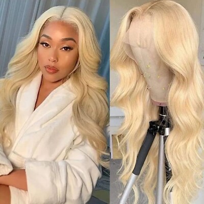 Wig Long blonde 613 WIG NEVER SEEN THIS LOW PRICE 22 613 Blonde Brazilian Body Wave Lace Front Wig - Pre  main image 4