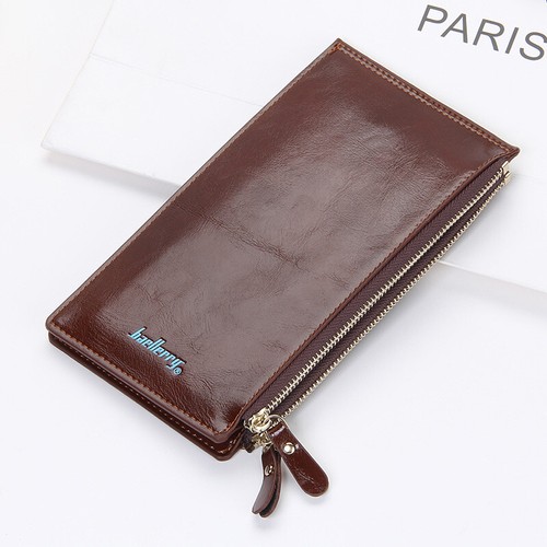 Fashion Women Men Leather Zipper Wallet Long Phone Purse Credit Card Holder Bag - Picture 7 of 12