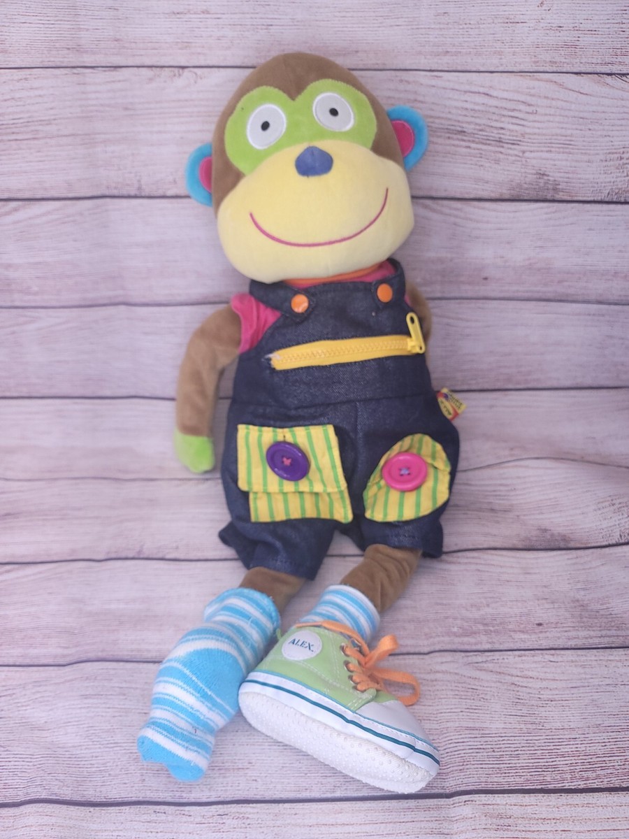 Alex Little Hands Learn to Dress Monkey Sensory Play 20+ inches