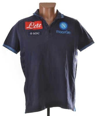 SSC NAPOLI ITALY 2012/2013 FOOTBALL POLO SHIRT JERSEY MACRON SIZE