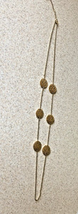 VINTAGE GOLD TONE COIN TYPE 18" FROM END TO END NECKLACE