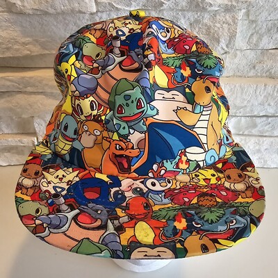 2015 POKEMON NINTENDO Characters All Over Print Snapback Hat CHARIZARD 