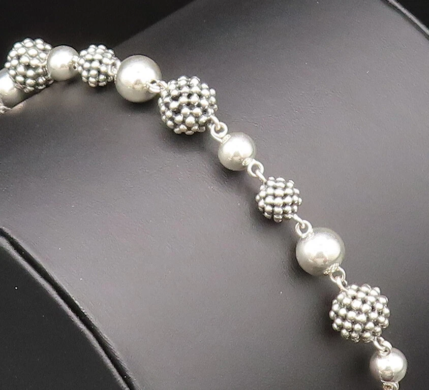 Pulsera MICHAEL DAWKINS PLATA 925 vintage perlas cultivadas y cuentas BT9788 Foto 2 de 4