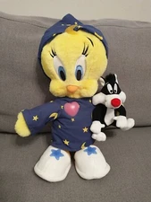 Warner Bros Tweety Bird Sylvester Night Light Sings Twinkle Star Stuffed Plush