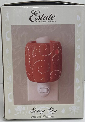 Estate Starry Sky Accent Warmer Fall Autumn Orange White Pumpkin Whimsical