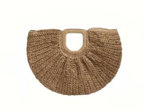 Straw Casual half moon bag - Picture 1 of 5