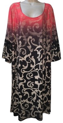 Catherines Multicolor Stretchy Dress Size 3X 26/28W