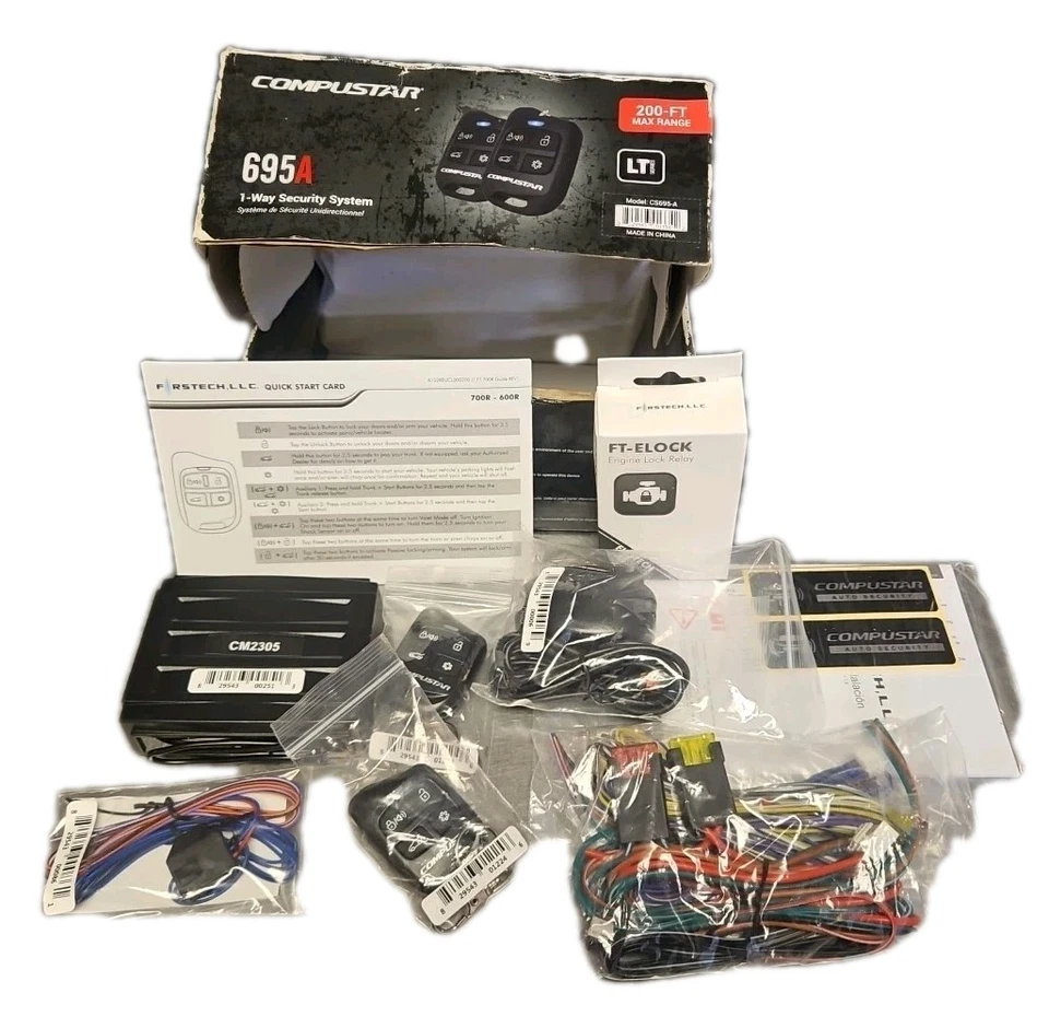 Compustar CS695-A, 1-Way Security/Alarm, Keyless Entry, Shock Sensor - Image 2 of 4