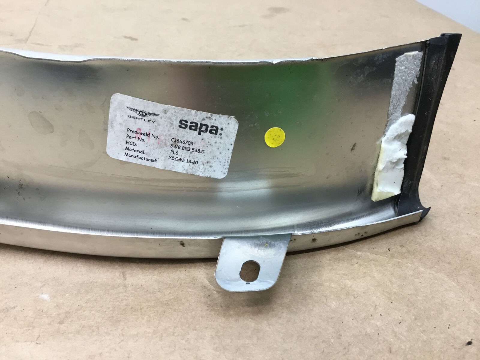 Bentley Continental GT Front Right Panel Sill Scuff Plate Chrome Trim 03-10 :O