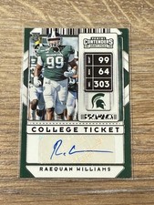 2020 Panini Contenders Draft Picks College Ticket Auto Raequan Williams #254