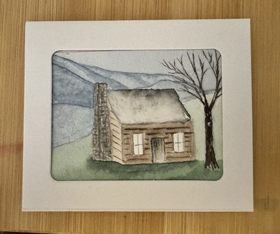  Cabin Fever  ACEO Watercolor By DBossert Features Landscape