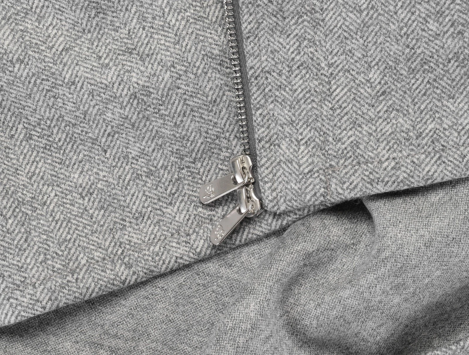 NWT MARCO PESCAROLO "AVI" JACKET cotton grey herringbone luxury Italy 50 M - product detail image 4