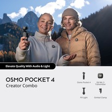 DJI Osmo Pocket 4 Creator Combo 4K Gimbal Camera Vlog Wide-Angle Lens Mic New