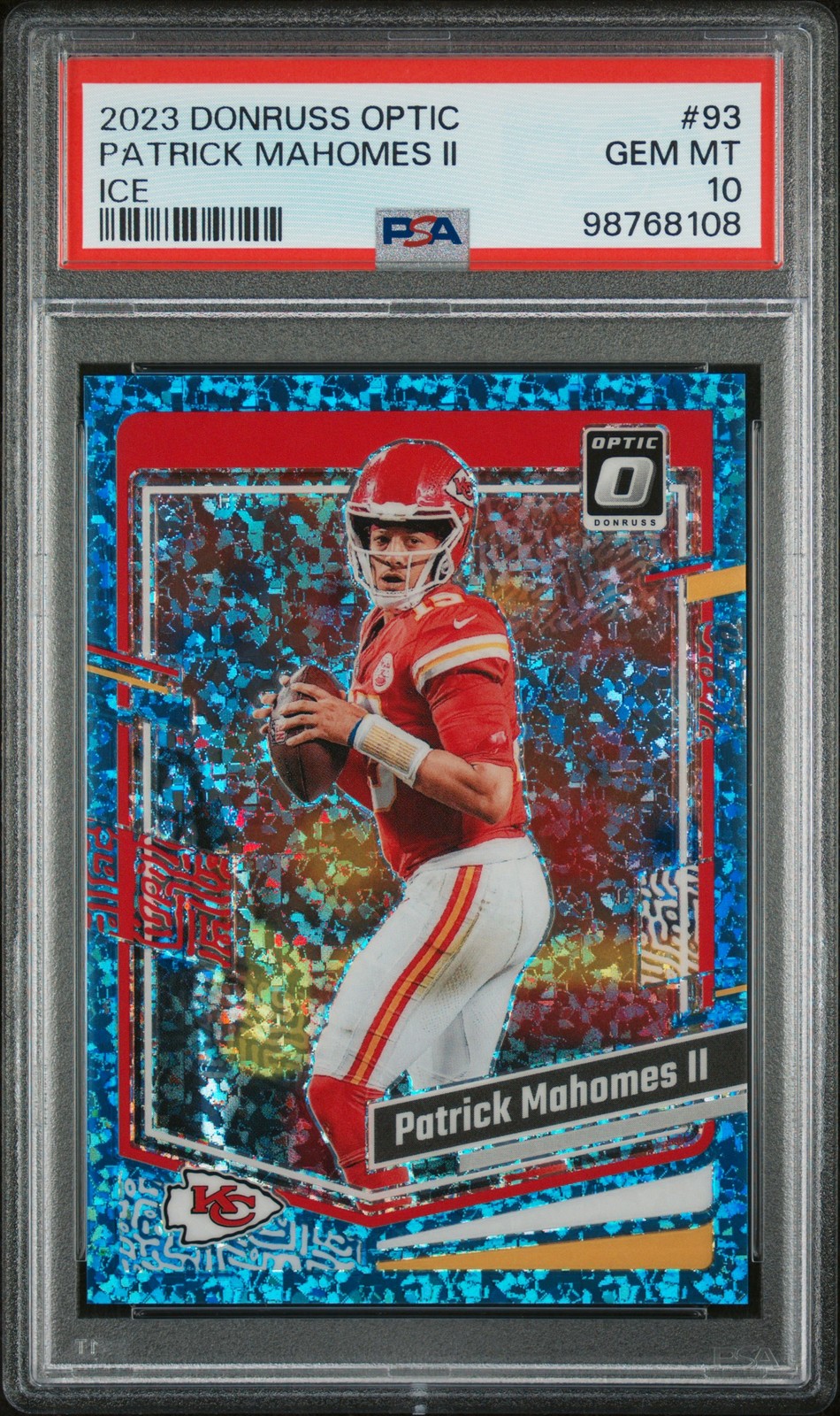 2023 Donruss Optic Patrick Mahomes II Ice PSA 10 #93 #/15