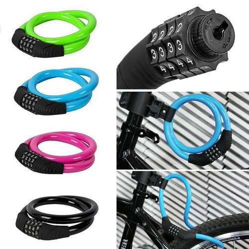 Resettable Cable Chain Bike Lock Padlock 4 Digit Password Combination Number - 第 14/21 張圖片