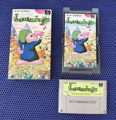 Lemmings NTSC Japanese Super Famicom Game 
