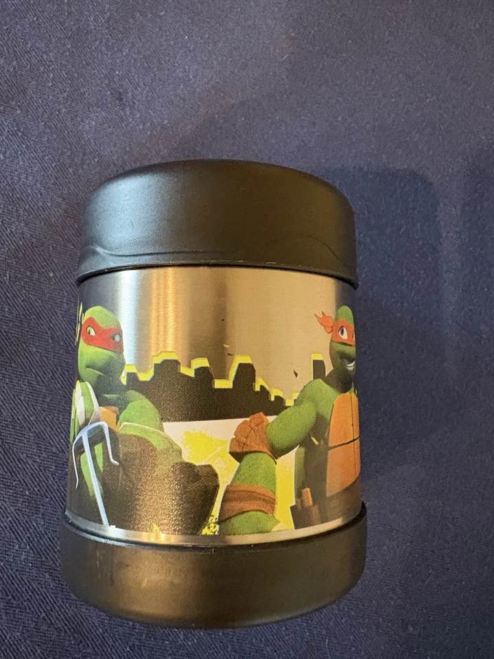 Termo 10 oz. Tarro de comida aislado de acero inoxidable para niños TMNT tortugas Foto 3 de 4