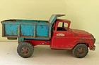 Vintage 1961 TONKA PRESSED STEEL DUMP TRUCK Red & Green - Mound Minn-Complete