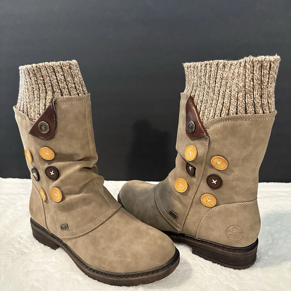 Rieker Dominika 81 Women’s Sherpa-Lined Boots Sz 8 - Image 2 of 4