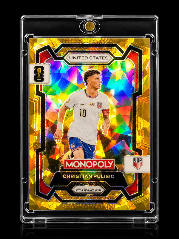 CHRISTIAN PULISIC GOLD CRACKED ICE REFRACTOR ATOMIC HOLO PRIZM Rare USA IN 8