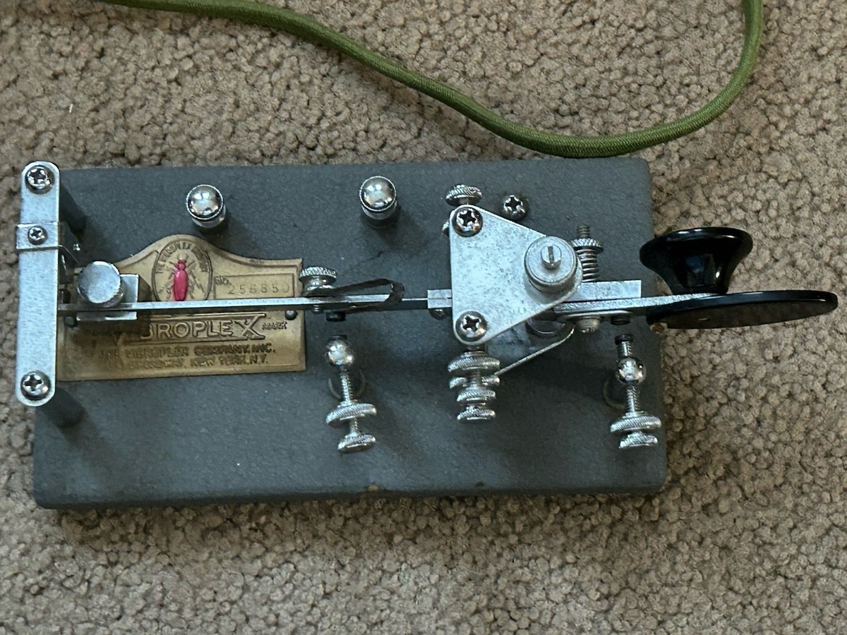 Vibroplex Lightning Bug Morse Code Telegraph Key SN 256850 Ham