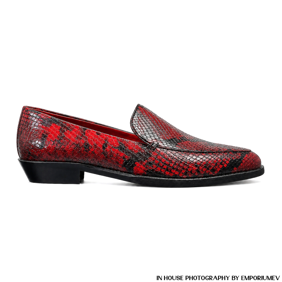 black and red dress shoes for women Paul Smith Janell Loafer Snake-Effect Leather Women's 5 US 0207 Simple Black Satin Wedding Finishing Touches Size:XL-XXL Fall-26