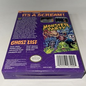 Nintendo NES Bandai MONSTER PARTY 1989 CIB tested Works