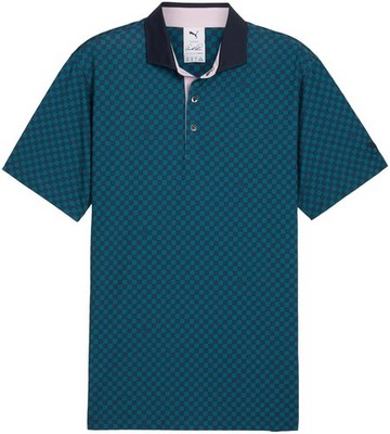 *NWT Men SMALL PUMA x Arnold Palmer MATTR Checkered Golf Polo Shirt 623949-04