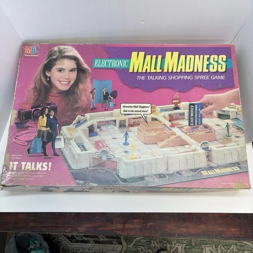 Vtg 1989 Mall Madness Electronic Board Game Milton Bradley Working Complete Read