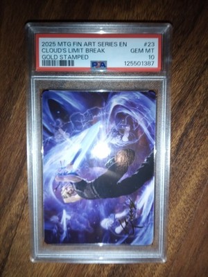 Cloud's Limit Break Art Series Gold Signature Stamped Final Fantasy MTG #23 GEM