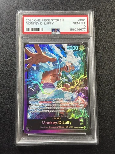 Monkey D. Luffy ST 26 OP09-061 Alt Leader One Piece TCG PSA 10 C4