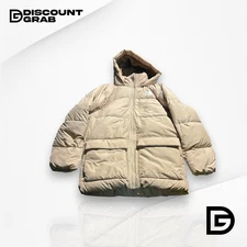 The North Face 550 Hooded Puffer Jacket Tan Beige Size L - NWT